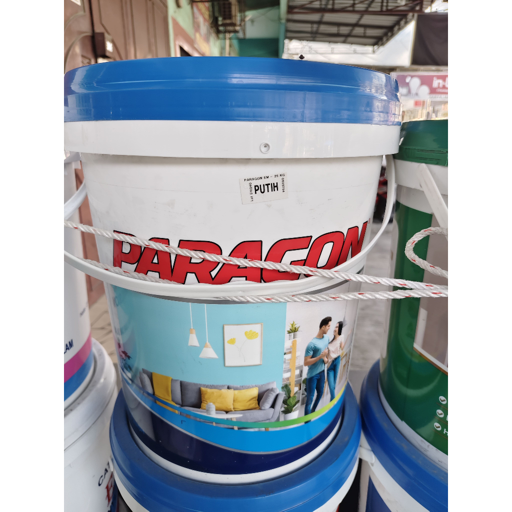Cat tembok Paragon 25 kg putih / cat dinding luar dalam