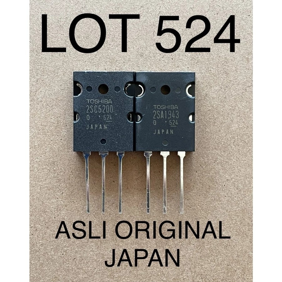 TRANSISTOR TOSHIBA A1943 C5200 ORI JAPAN 1 PASANG
