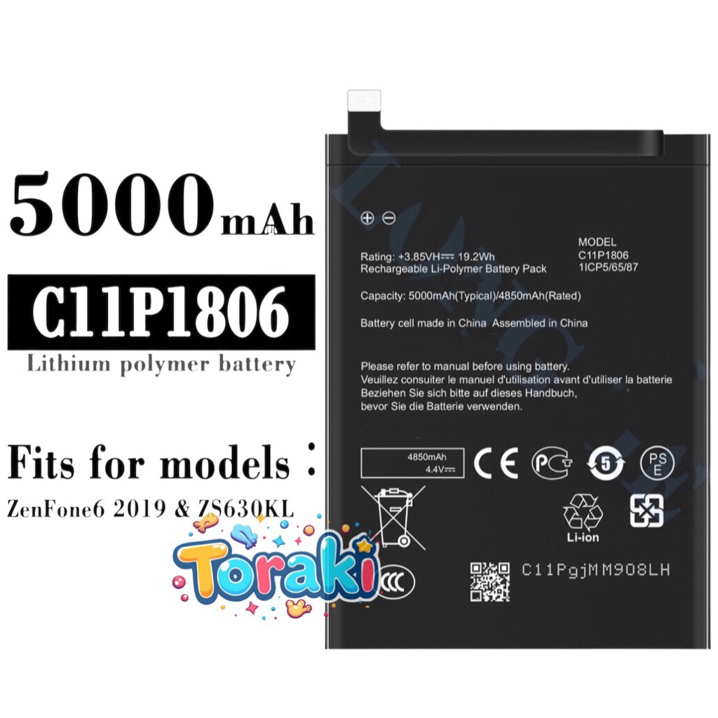 C11P1806 Baterai Asus Zenfone6 2019 / Zenfone 6z / ZS630KL Batre Batrai Batere