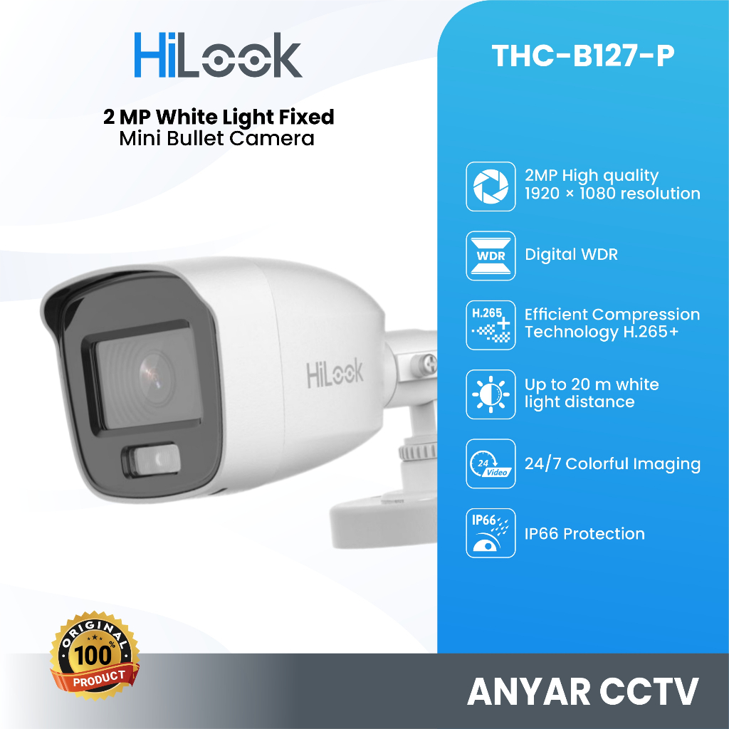 HILOOK THC-B127-P / CAMERA HILOOK COLORVU 1080P HILOOK B127P - RESMI