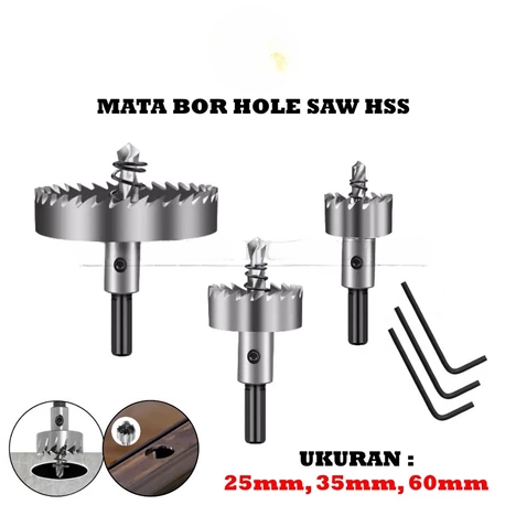 Mata Bor Alat Bor Besi Baja Ringan Mata Bor Dengan Kunci Mata Bor Hole 25-6 Mm Multifungsi Bor Luban