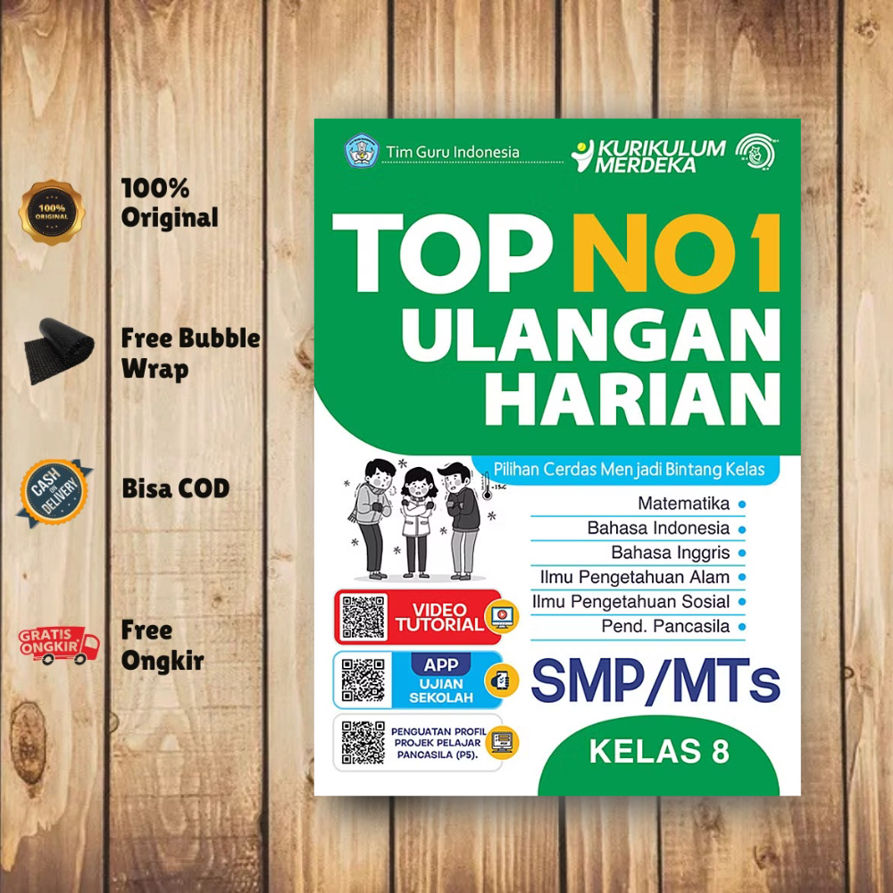 Bk - Buku Top No.1 Ulangan Harian SMP/MTS Kelas 8 Kurikulum Merdeka