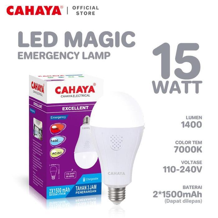 CAHAYA Lampu Emergency 15 Watt LED / Lampu Magic 15 Watt / Lampu Darurat Isi Ulang Merk Cahaya 15 Wa