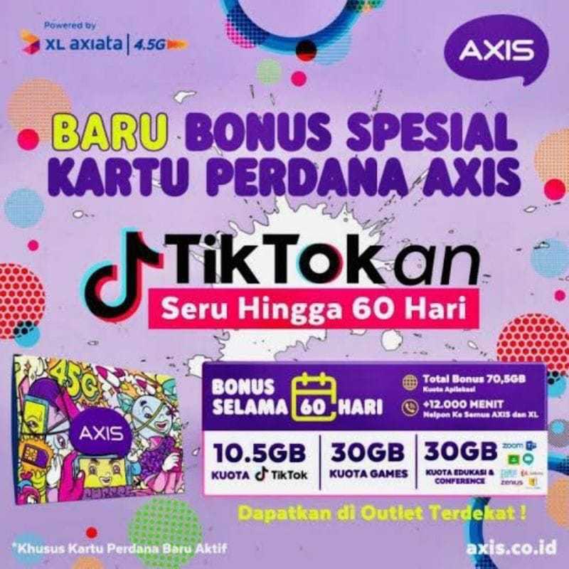 kartu perdana axis paket data 3gb internet(exp 2028)