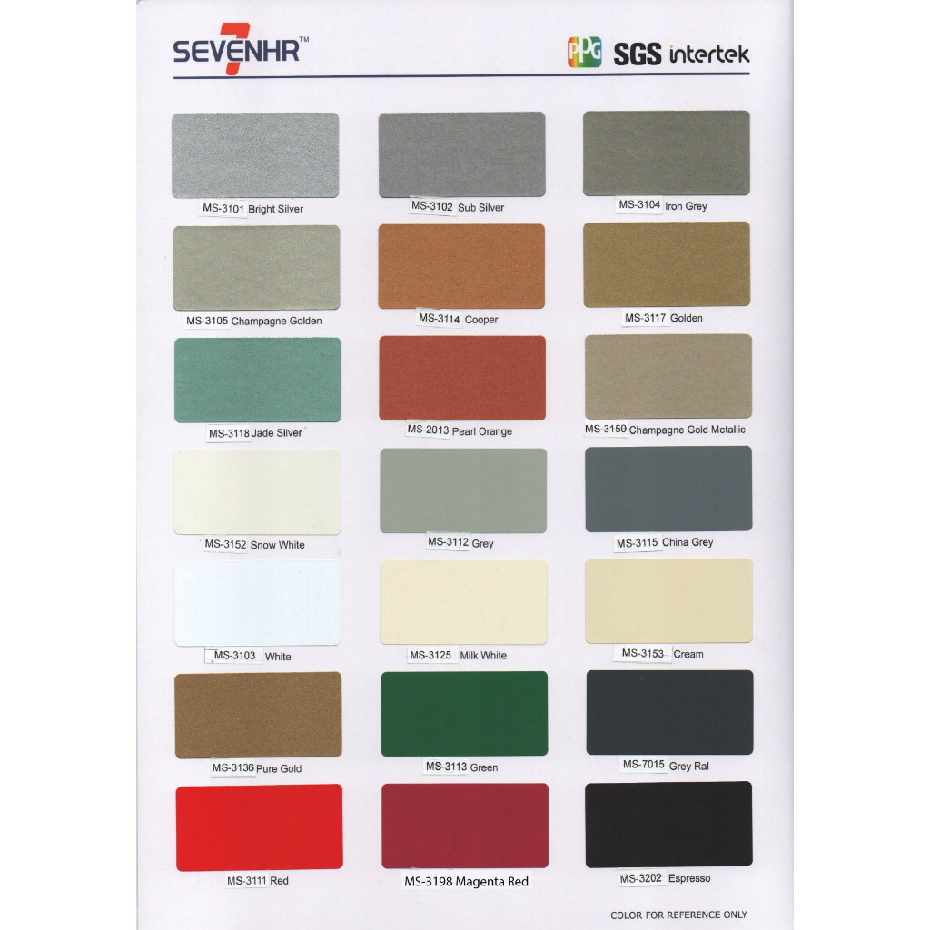 ACP Seven HR 4 mm PVDF 0.3 mm (Doff Colour) Bandung dan Cimahi (Only Material)