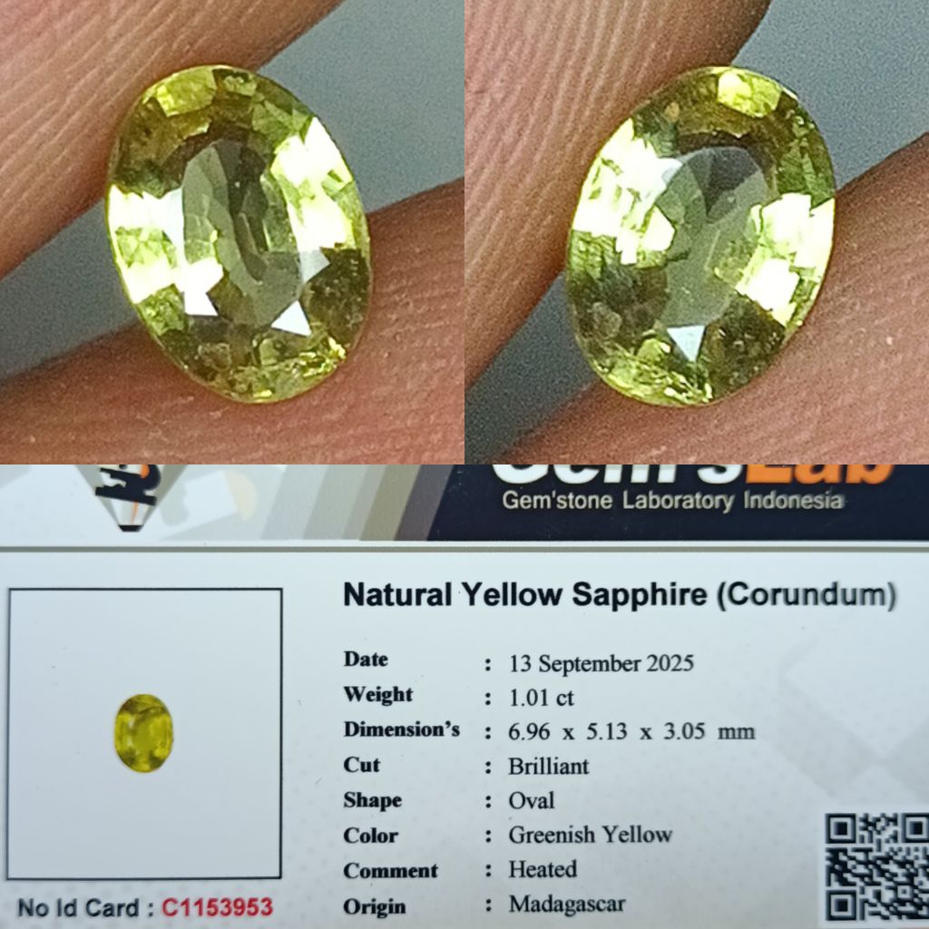 NATURAL YELLOW SAPPHIRE MEMO GLI HEATED MADAGASCAR