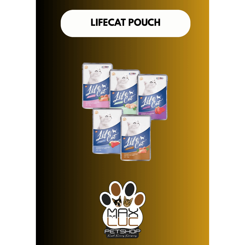 TERMURAH Makanan kucing premium - LIFE CAT POUCH MAKANAN KUCING 80GR - Max & Luc Petshop
