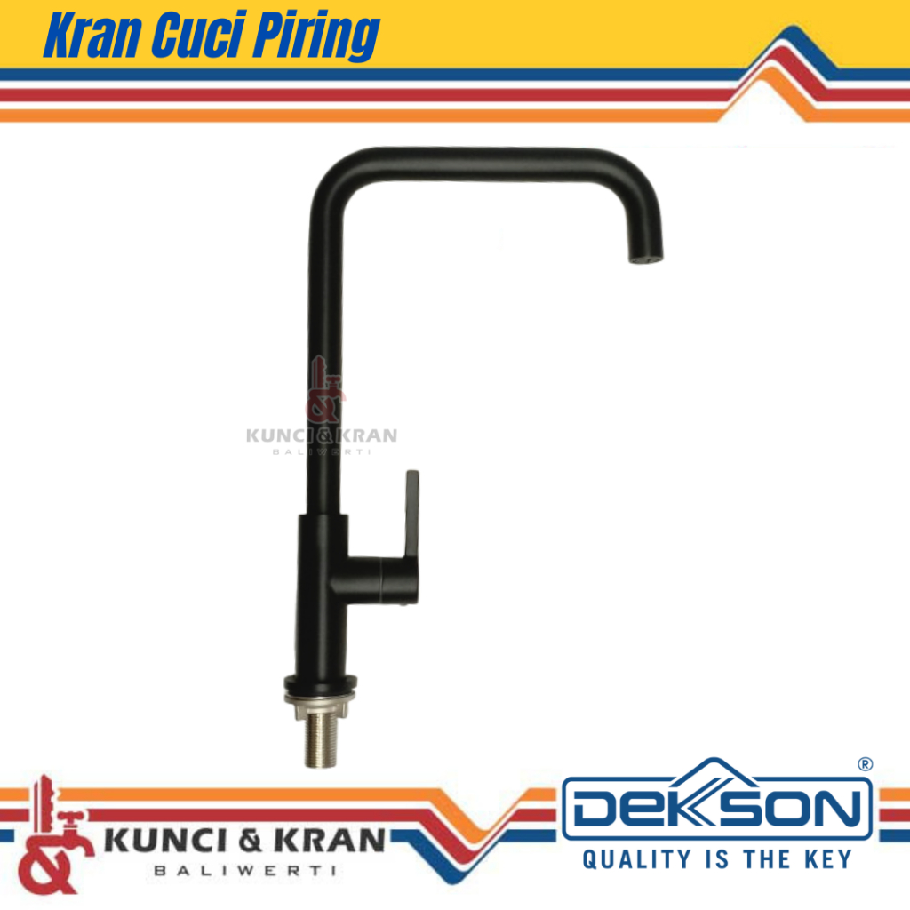 Kran Sink Dekkson Ktd 1603 Matte Black Kran Cuci Piring Kran Kitchen Sink Kran Sink Hitam Meja