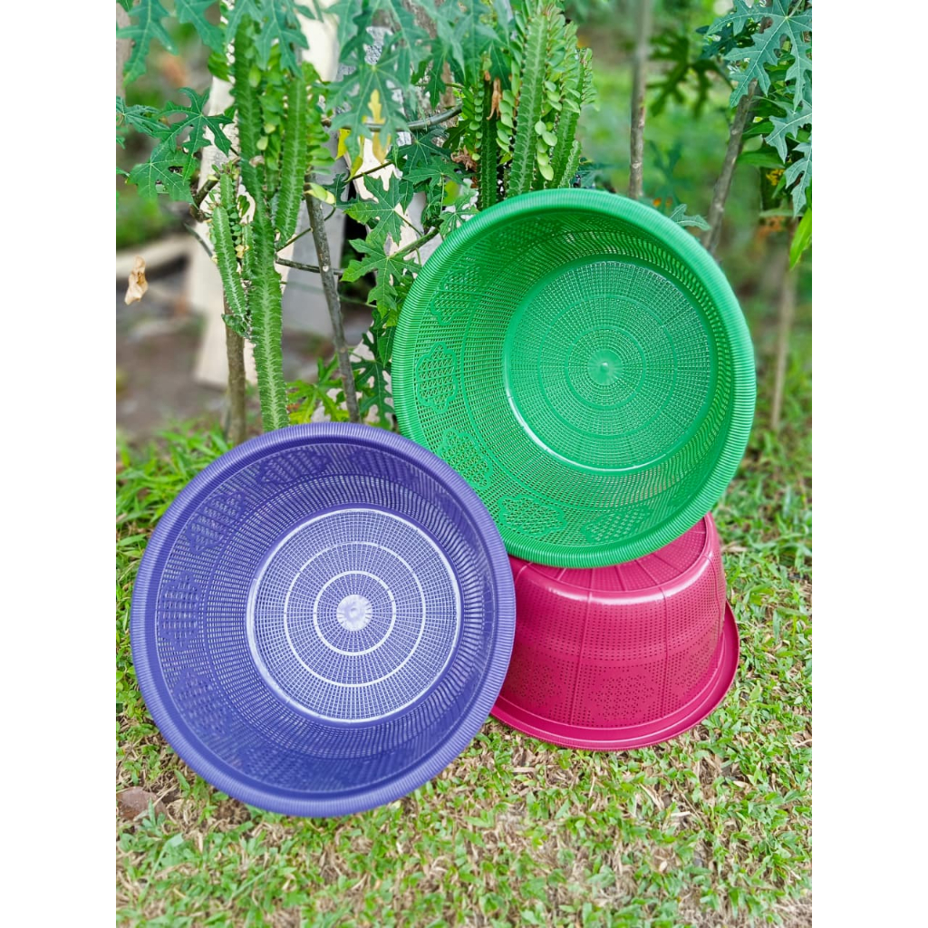 3pcs Wakul bulat plastik/ Wakul plastik nasi / Wakul plastik warna / cepon / Wakul Bulat Serbaguna