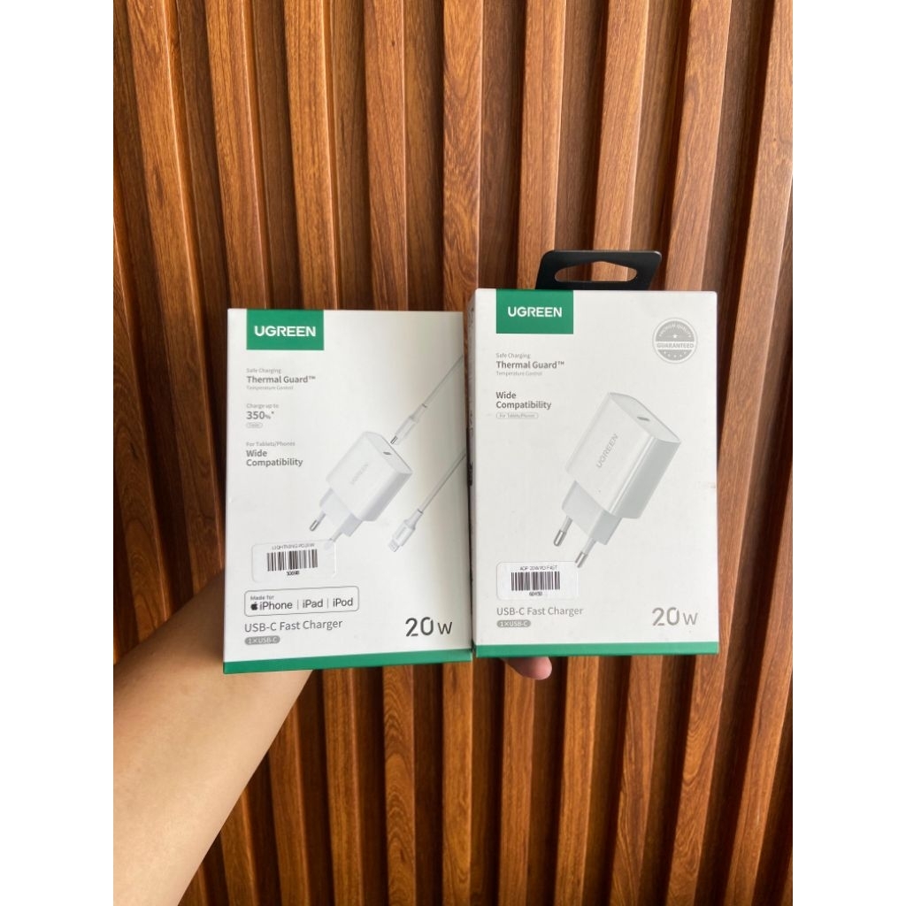 CHARGER SET & ADAPTOR 20W FAST CHARGING MFI ORI UGREEN