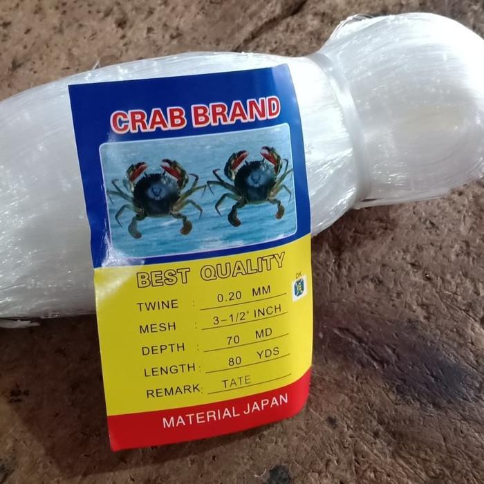 Pukat Ikan/Jaring Ikan Cap Kepiting TATE 0.15 x 100 mata x 100 yard - 1 inch