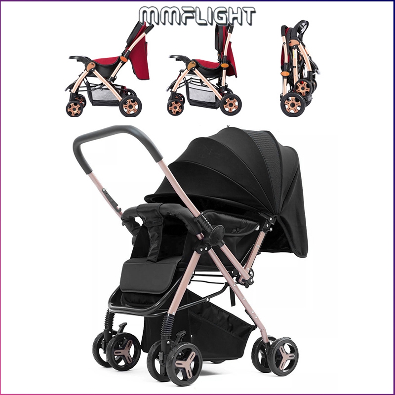 Mmflight Stroller Bayi Lipat Travelling Kereta Dorong Bayi Stroller Baby Newborn 0-3 Tahun