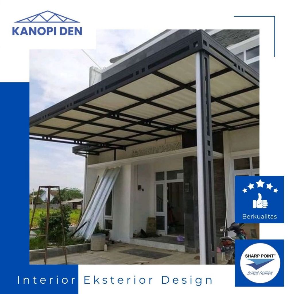 Kanopi Alderon Galvanis Dnexs Elite – Atap Tebal, Anti Panas & Anti Bocor