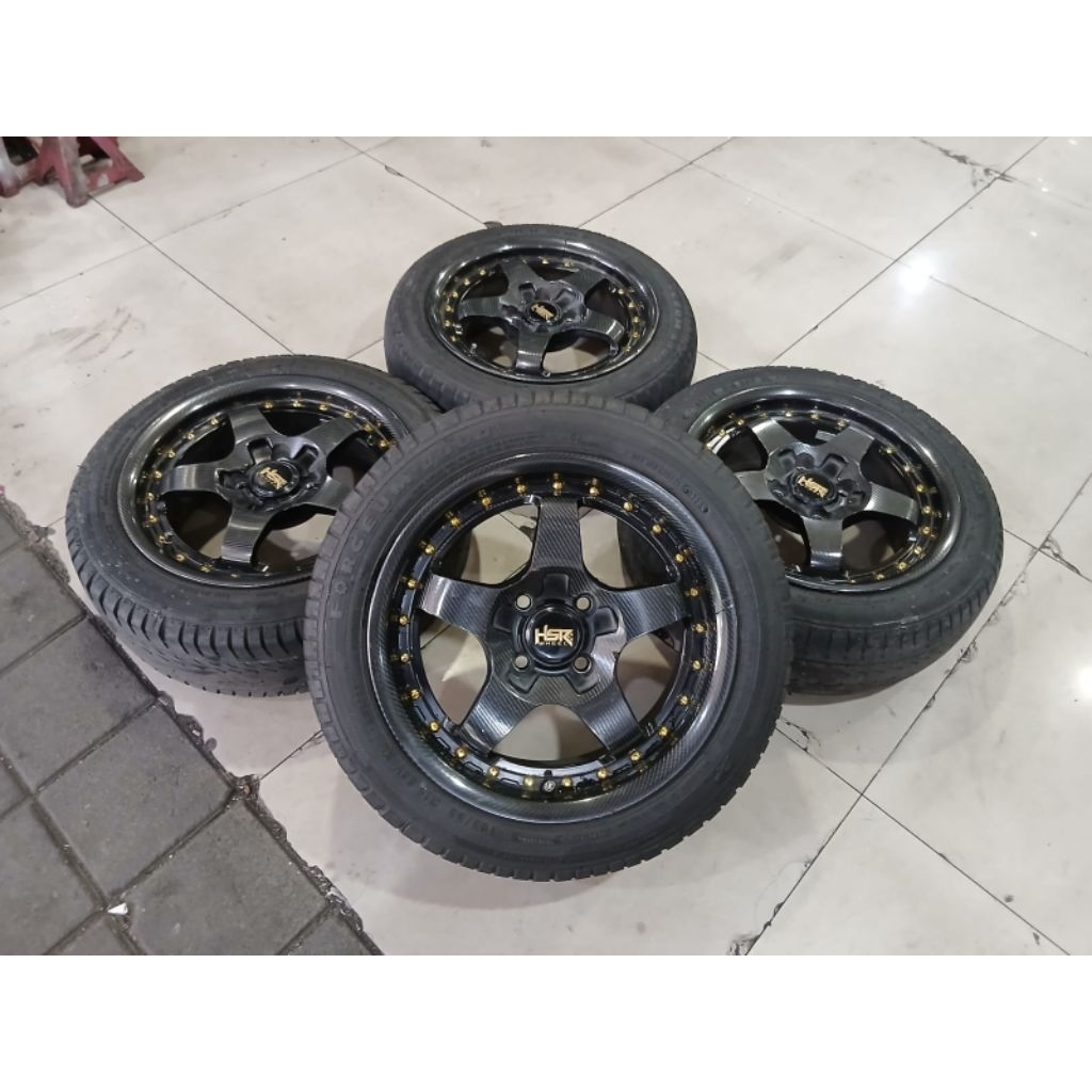 Velg Mobil Second HSR BOB Ring 15 Lebar 6,5 pcd 4x100 Et42 Velg Aja