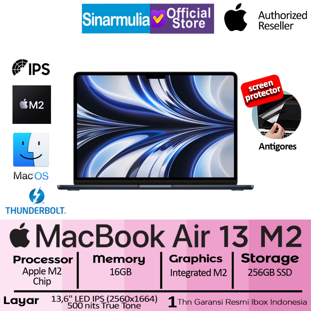 Apple MacBook Air 13 M2 Chip 256GB SSD 16GB IPS Mac