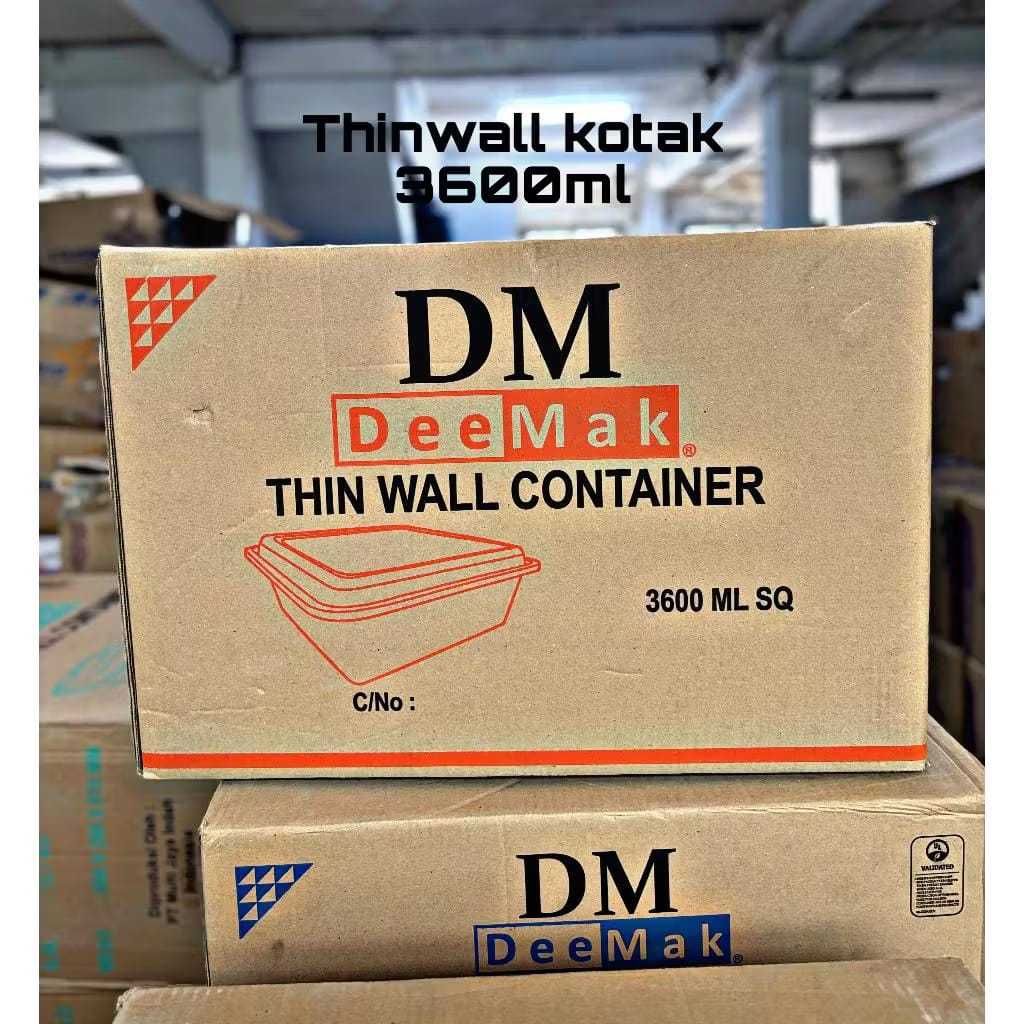 Thinwall Square 2500 & 3600 ml / Thinwall Container Kotak Besar PER KARTON