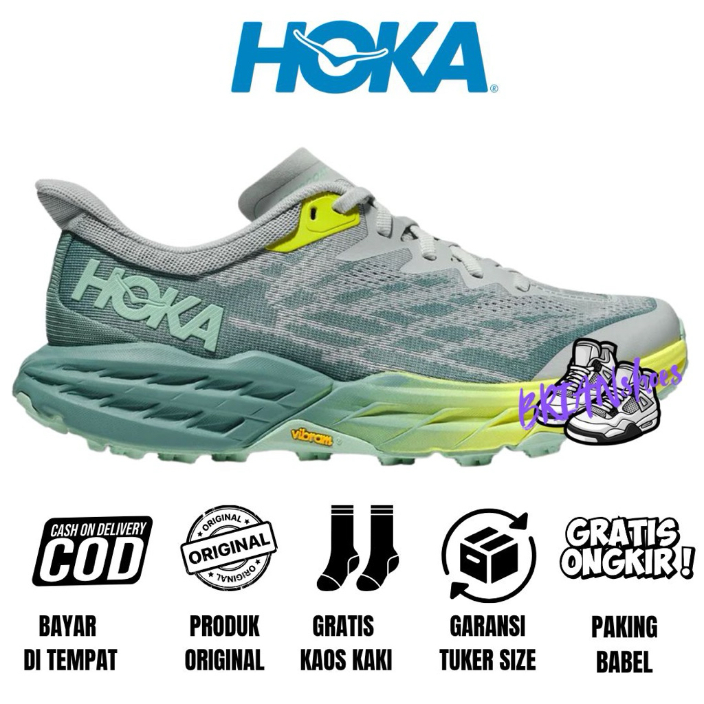 Sepatu Trail Run Hoka Speedgoat 5 Mercury Trellis Original