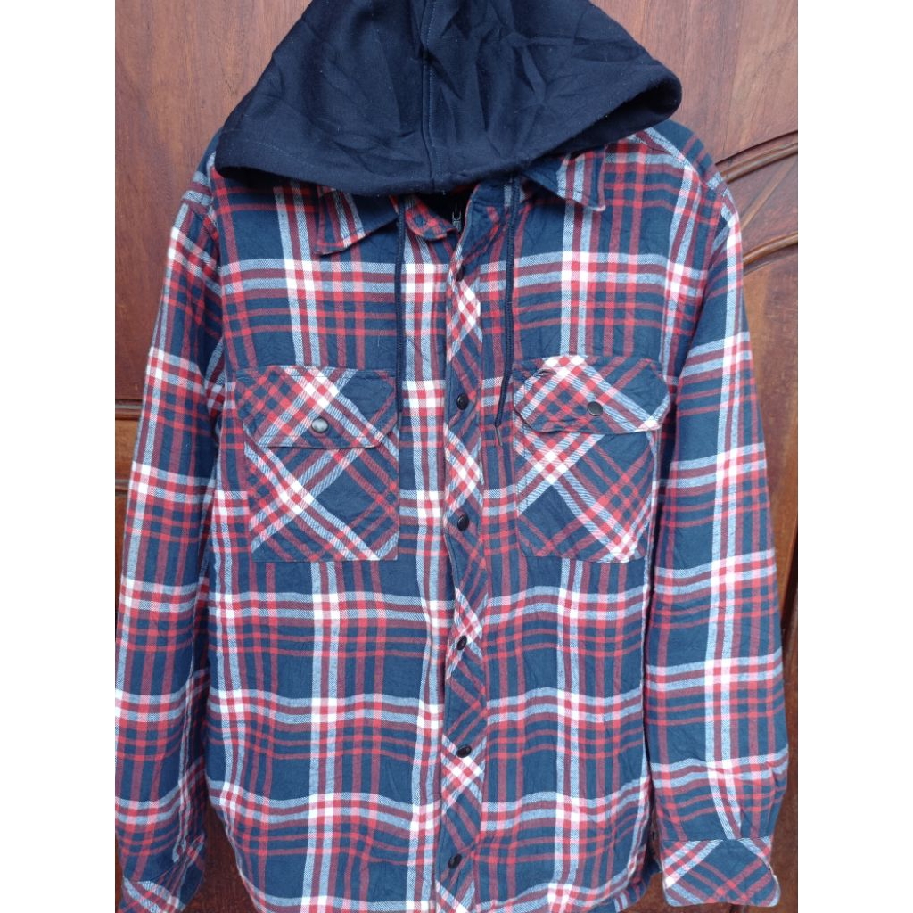 Boston Traders Quilted Hoodie Flannel Jacket