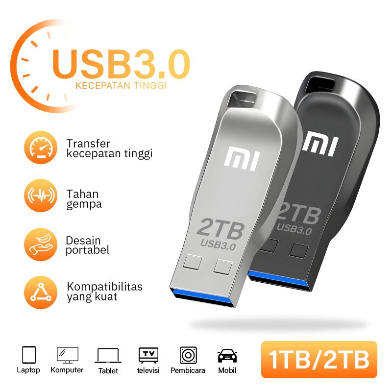 HP Metal U Disk 2TB 1TB Portable Pen Drive High Speed USB 3.0 Interface Waterproof Memoria Usb Flash