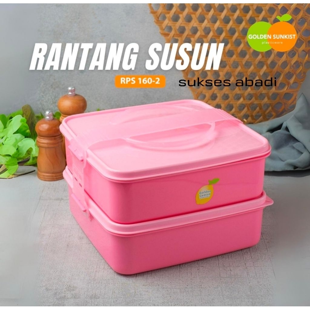 RANTANG PIKNIK SUSUN 2 GOLDEN LEMON (RPS 160-2)