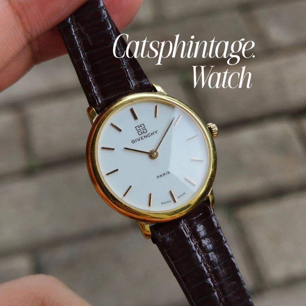 Jam Tangan Wanita Givenchy Lady Paris Simple Index Gold