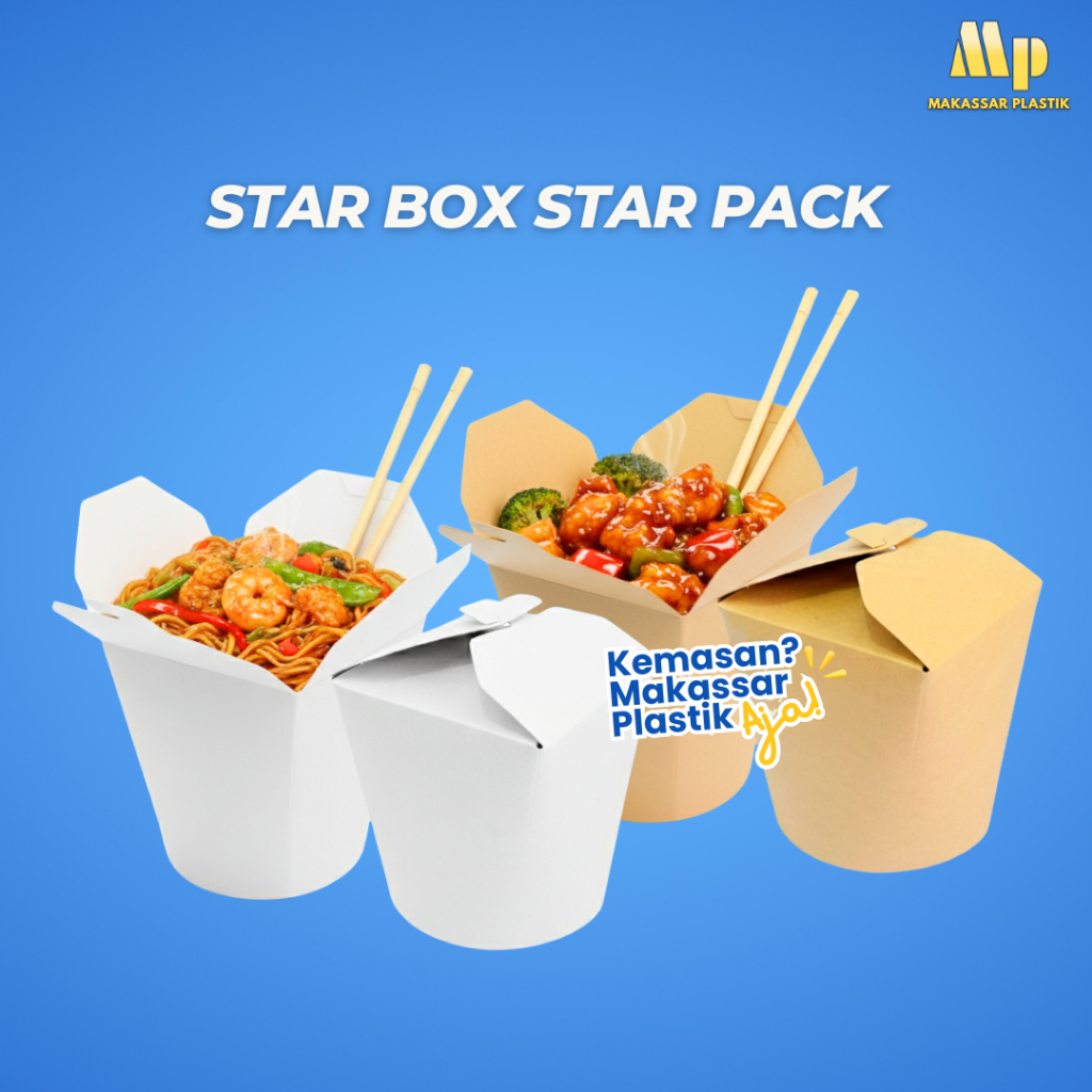 STAR BOX STAR PACK KRAFT 810 ML / MANGKOK MAKANAN / KRAFT BUNGKUSAN MAKANAN 25 PCS