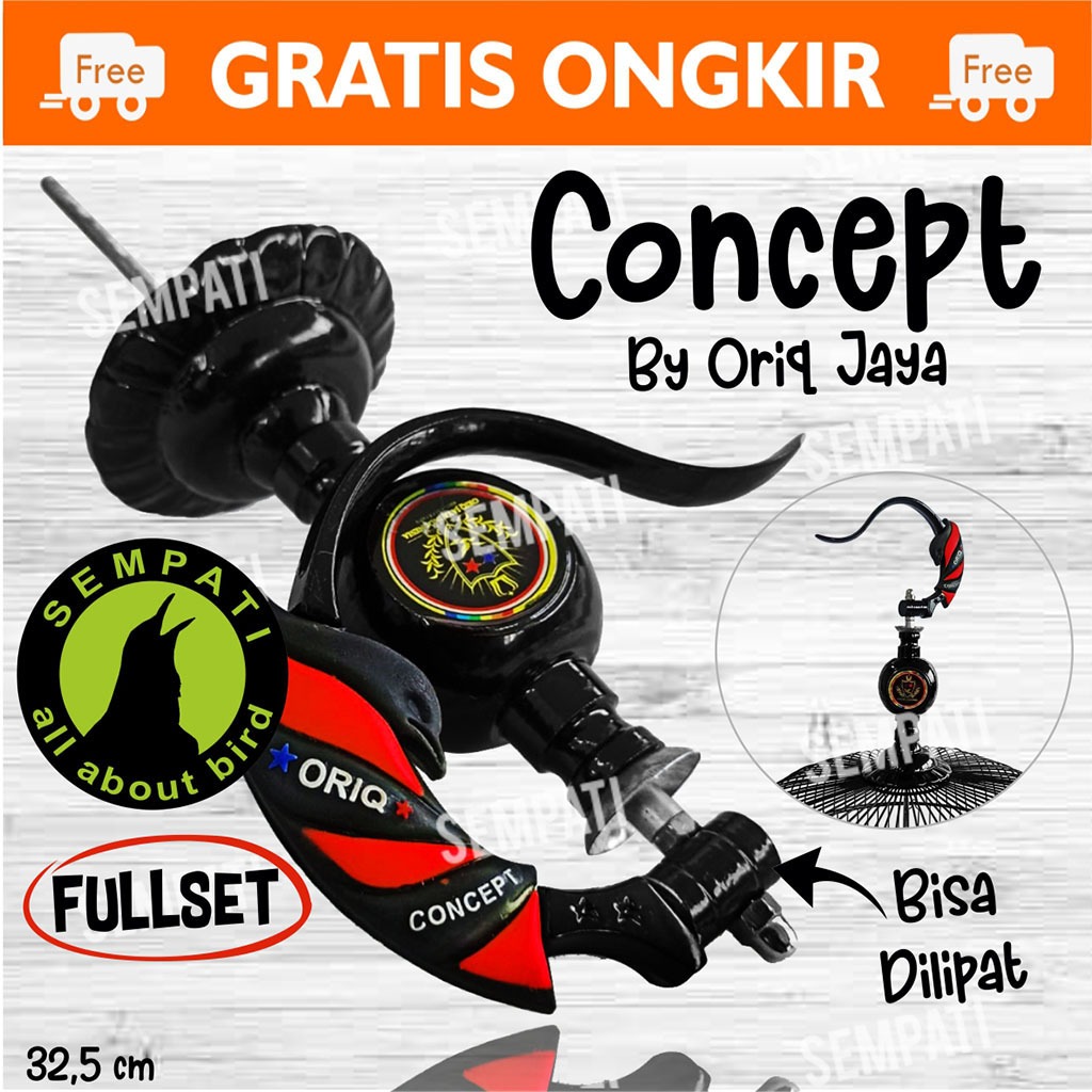 SEMPATI Gantungan Sangkar Kandang Burung Concept Sporty Oriq Jaya Fullset Pion Batik Cantolan Gantun
