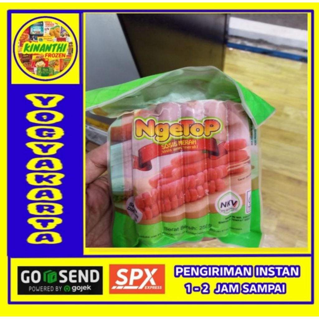 Ngetop sosis merah 250 gr, Jogja Frozen