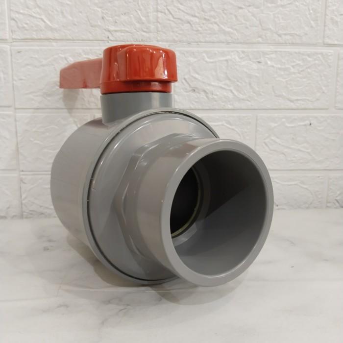 Ball Valve Stop Kran 2 1/2" 2,5 inch KDJ TANPA DRAT Ballvalve PVC 2  1/2 INCH