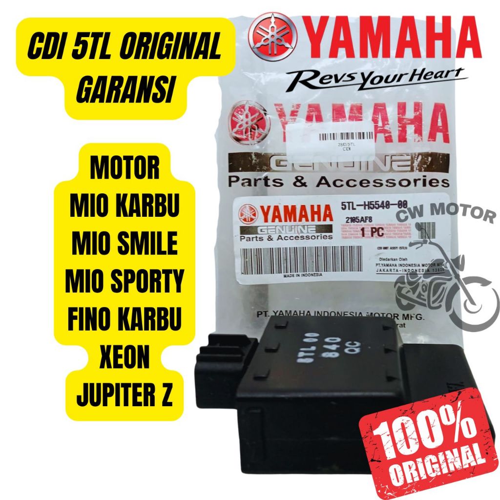 CDI YAMAHA KODE 5TL MOTOR MIO KARBU/SMILE/SPORTY FINO KARBU XEON JUPITER Z 100% GARANSI ORIGINAL