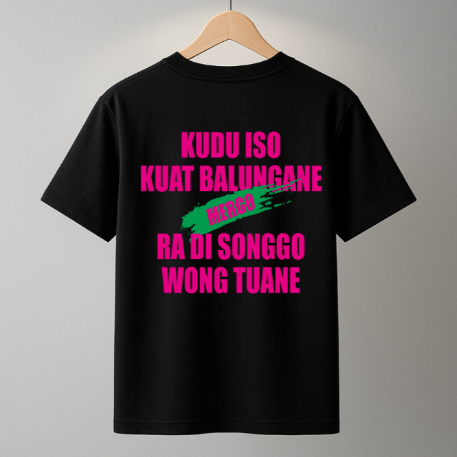 Kaos ANAK LANANG 2 – Kudu Iso Kuat Balungane | Tshirt Kata Bijak Jawa