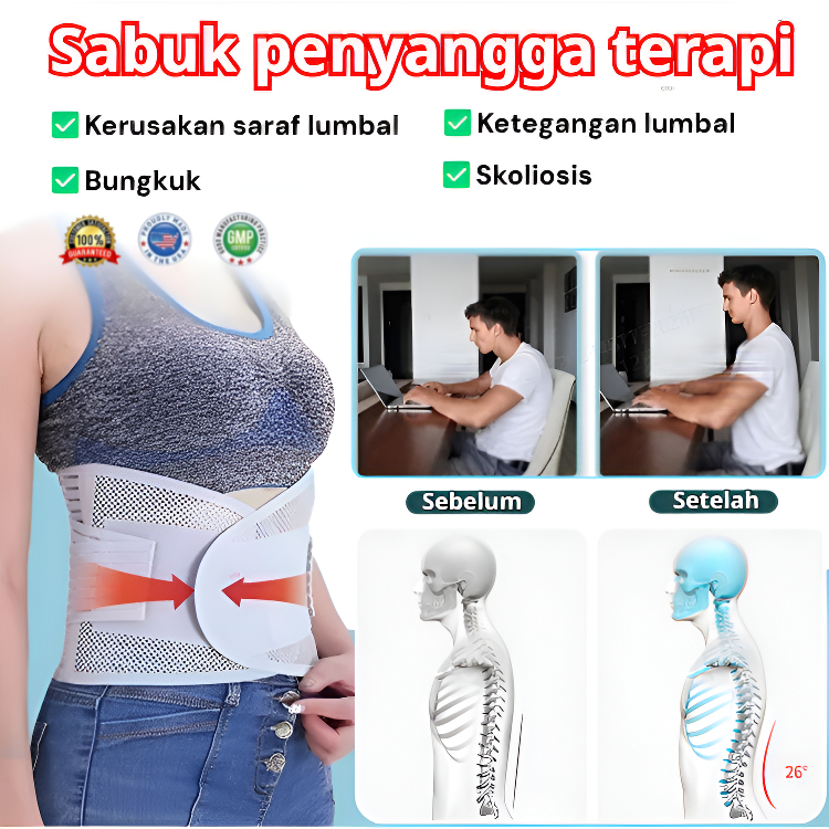 ⭐COD/24H Pengiriman Cepat⭐Sabuk Penyangga Pinggang Terapi /Sabuk Terapi Pinggang Mesh Ventilasi – Ce