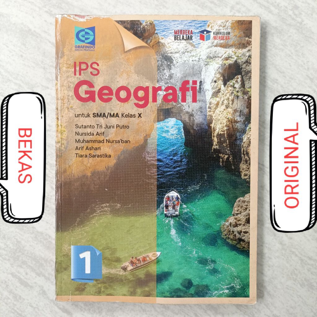 ( BUKU BEKAS ) ( ORIGINAL ) IPS GEOGRAFI Kelas 10 X 1 I SMA MA SMK MAK Penerbit Grafindo Media Prata