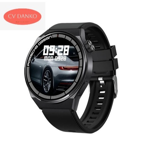 DANKO - Jam Pintar GT8 Porsche GPS NFC Smart Watch 1.28 inch Screen Bluetooth Call Watches Heart Rat