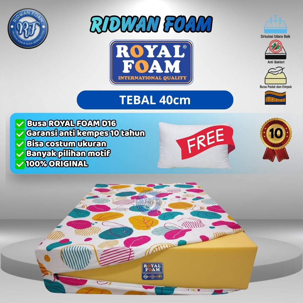 [ Tebal 40cm ] Royal Foam Kasur Busa D16 Garansi 10 Tahun Tersedia Semua Ukuran