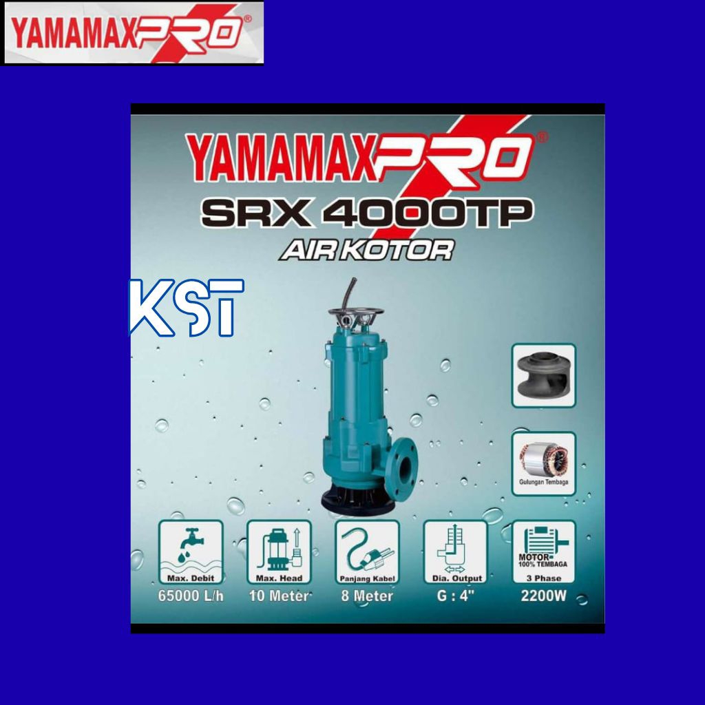 YAMAMAX PRO SRX 4000TP POMPA CELUP SUMERSIBLE AIR KOTOR 4 INCH