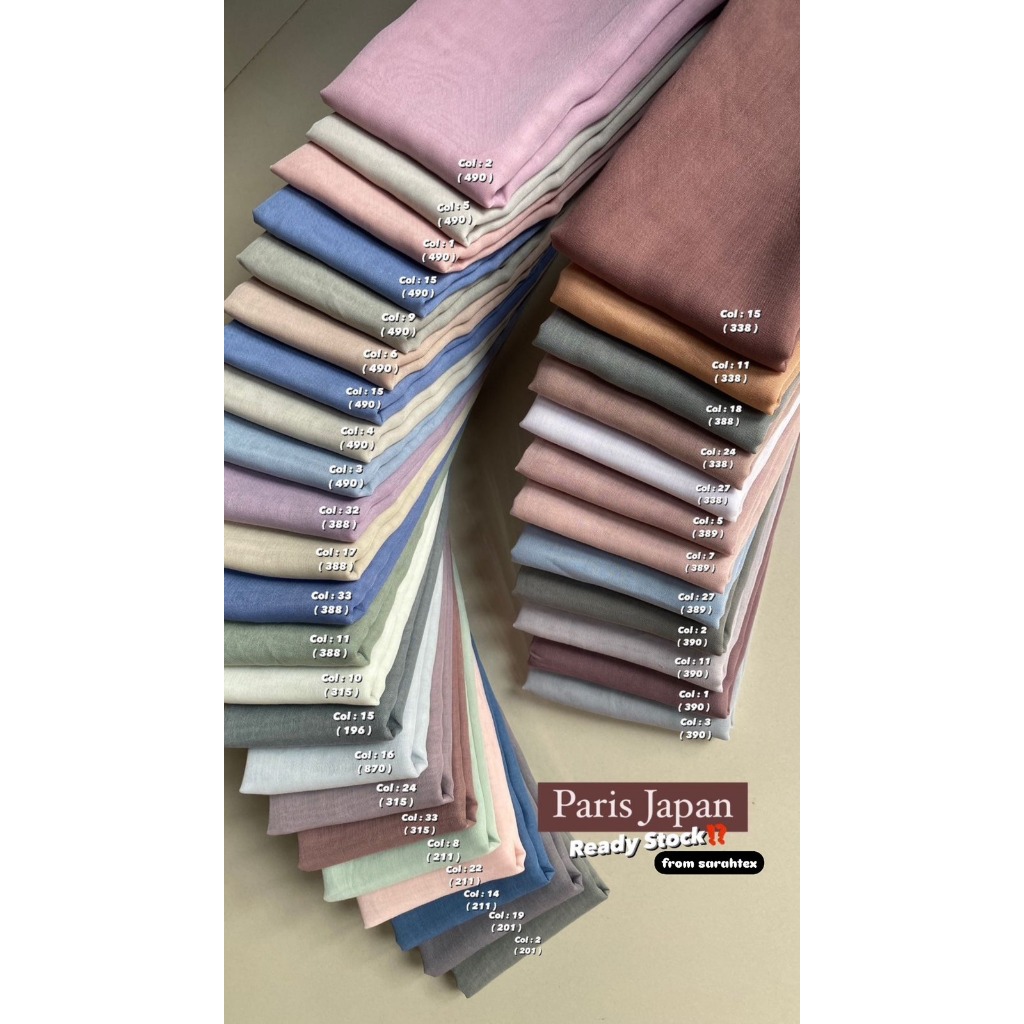 Bahan Kain Paris Jepang Premium Per Roll
