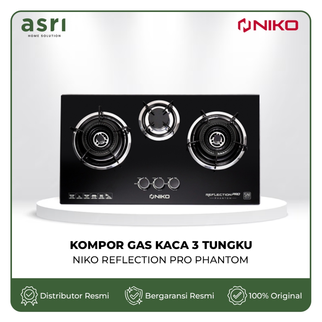 NIKO Reflection Pro Phantom Kompor Gas 3 Tungku - Kompor tanam