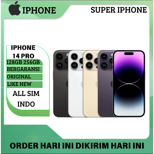 IP 14 PRO 128GB 256GB SECOND ORIGINAL BEKAS FULLSET