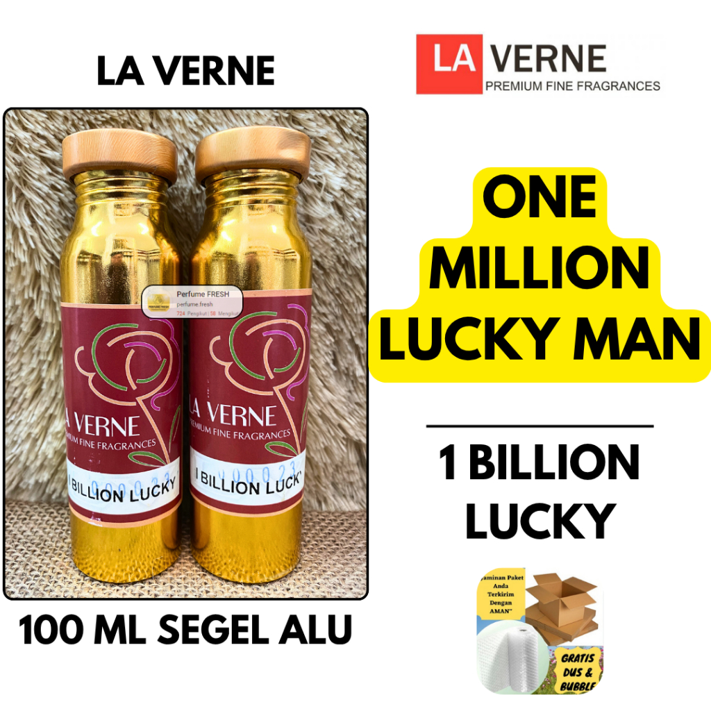 Bibit Parfum LA VERNE // 1 BILLION LUCKY Murni 100 ML SEGEL Alumunium