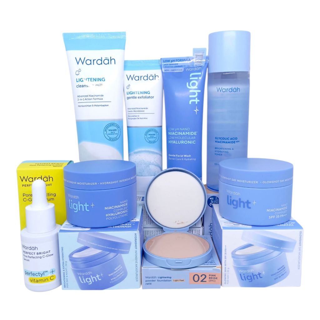 Paket Wardah Light+ Nano Niacinamide Murah/ Wardah Paket Pencerah/ Wardah Paket Hemat/ Skincare Pemu