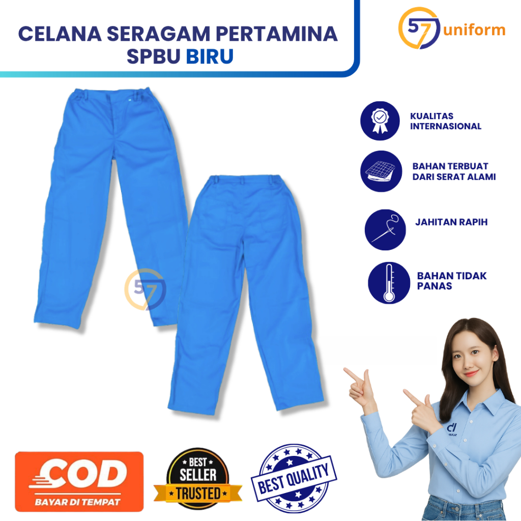 Celana Spbu | Seragam Spbu Operator | Baju Celana Spbu | Seragam Spbu Biru | Seragam Pertamina