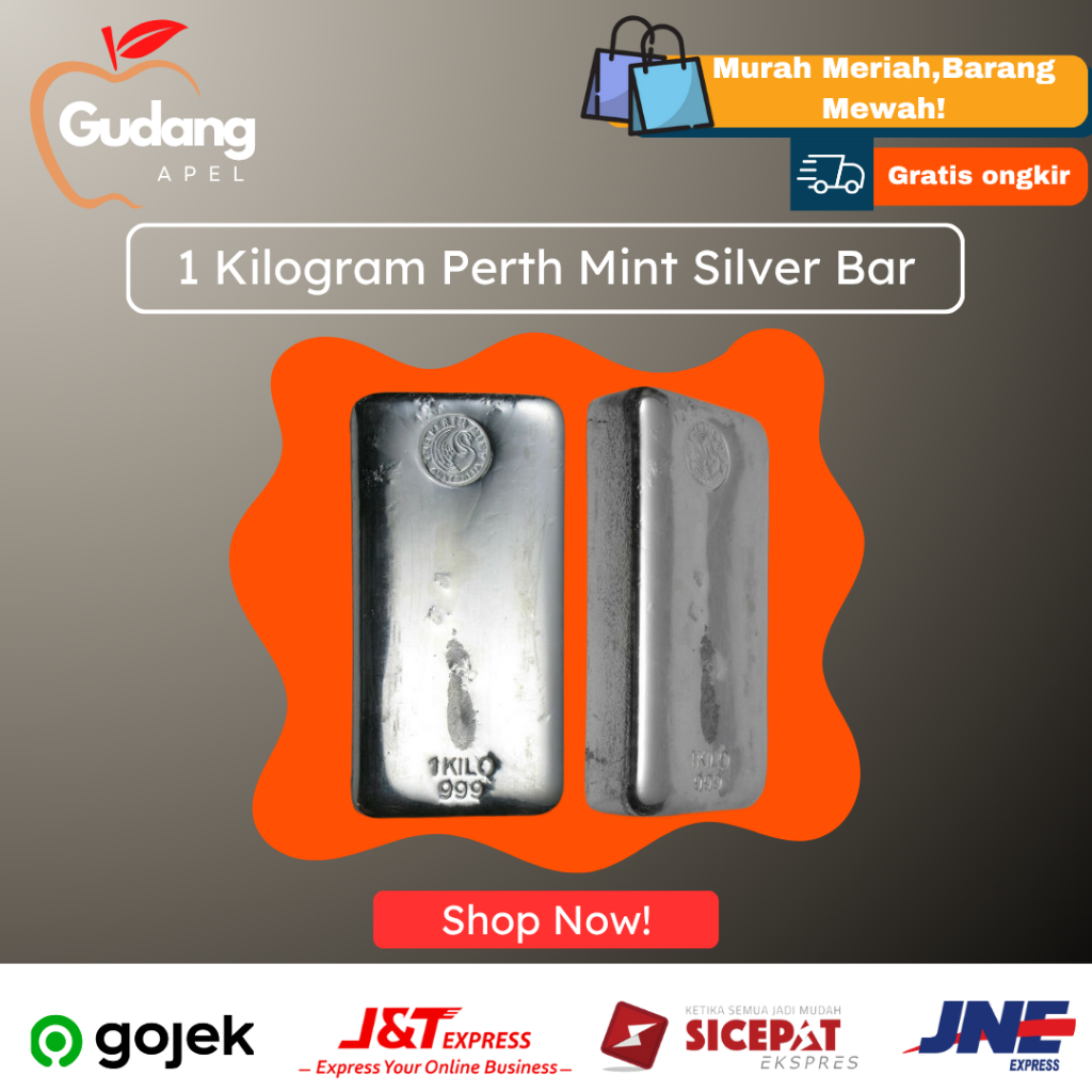 Perak Batangan SIlver Bar The Perth Mint 99.99% 1000Gram | Silver Bar The Perth Mint 1Kg