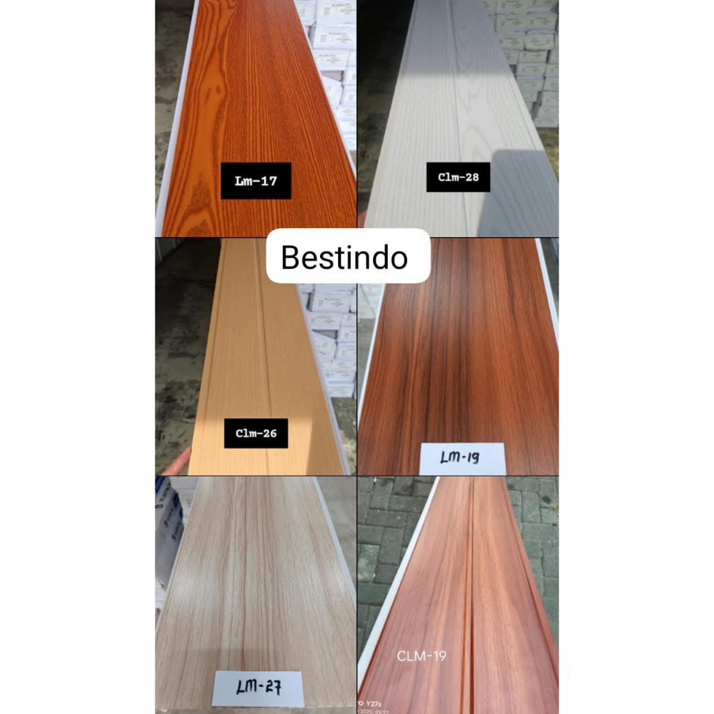 BESTINDO PLAFON PVC DOFF LAMINATE ketebalan 8mm lebar 20cm panjang 6m