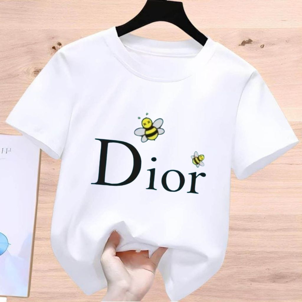 pakaian anak oblong Distro Lengan pendek kaos anak baju kaos atasan anak anak LEBAH DIOR Unisex 2-12