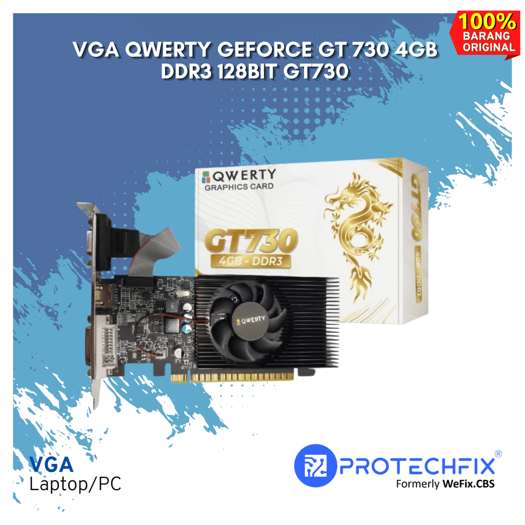 VGA QWERTY GEFORCE GT 730 4GB DDR3 128BIT GT730