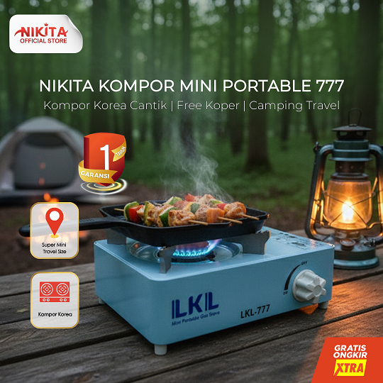NIKITA Kompor Mini Portable 777 – Kompor Korea Cantik | Camping | Travelling | Piknik| Free Koper