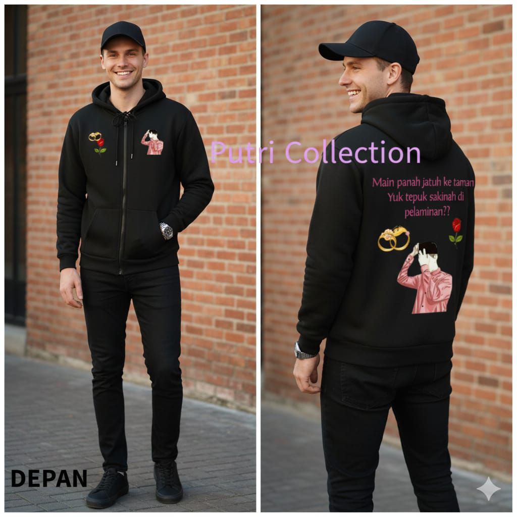 Sweater Hitam Dewasa Laki-laki/ Hoodie Hitam Laki-laki Dewasa/ Outer Hitam Laki-laki Dewasa/ Hoodie 