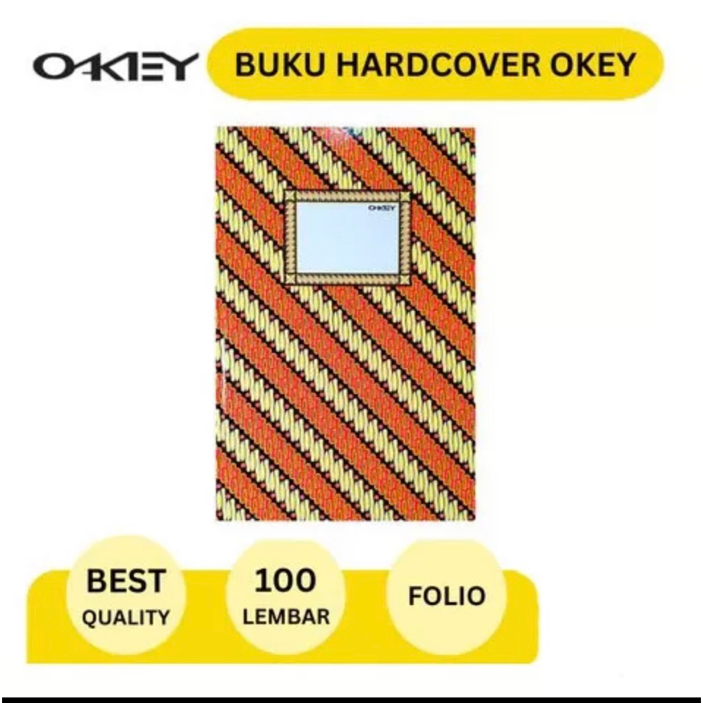 Buku Tulis Hard Cover Folio OKEY isi 100 lbr - Buku Akuntansi Folio 100 Lbr *
