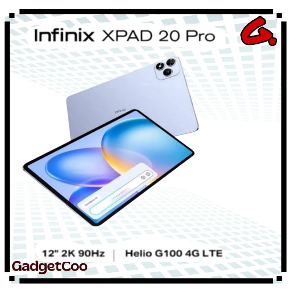 Infinix Xpad 20 Pro 8/256 Garansi Resmi || 12" 2K 90Hz || Helio G100 || Bisa Kartu